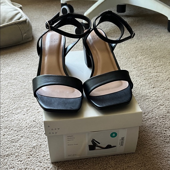 a new day Shoes - A New Day Black Heeled Sandals